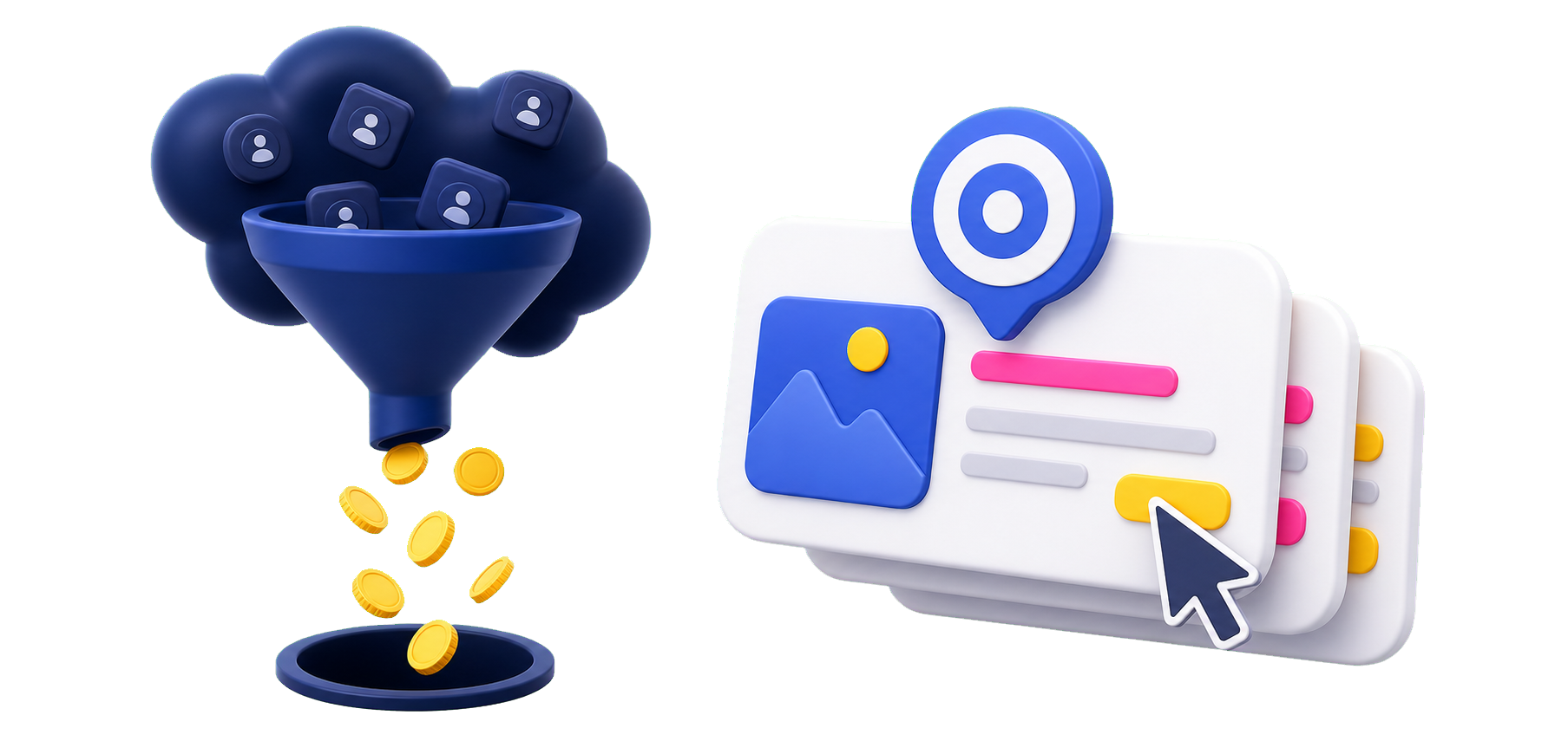 3D-иллюстрация контроля рекламного бюджета